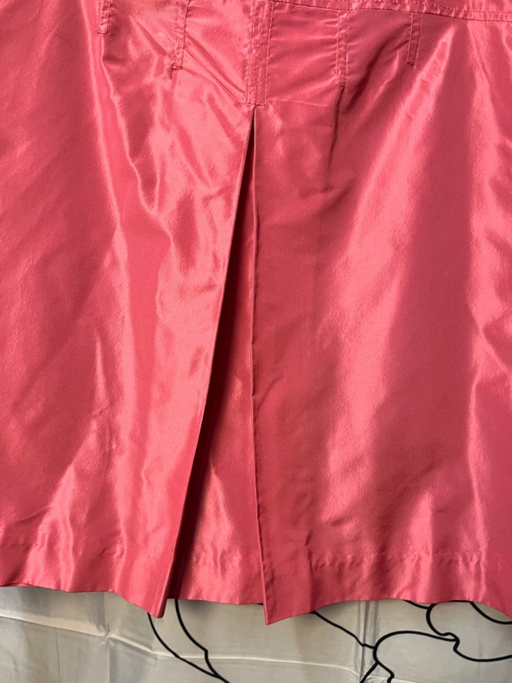 J. Crew 100% Silk Pink A-Line Inverted Box Pleat Skirt Y2K Release (rack) - Picture 3 of 5